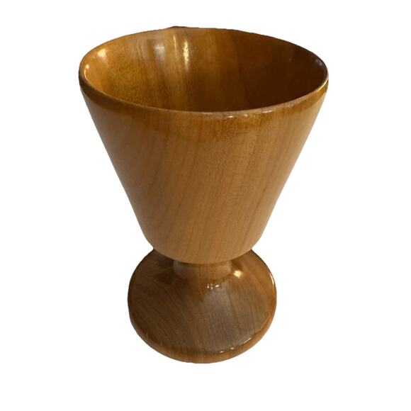 Myrtle Craft Studio Oregon Myrtlewood Goblet/Chalice Shaped Wall Vase Wall Art - Picture 1 of 6